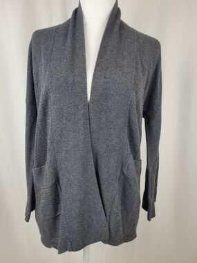 Aritzia Wilfred Free Gray Open Front Longline Duster Cardigan Sweater Size XXS